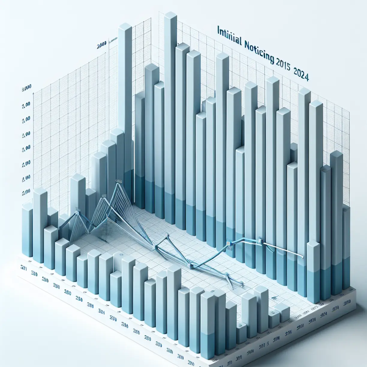 Guadalupe  County property tax initial noticing accounts bar chart 2015 to 2024