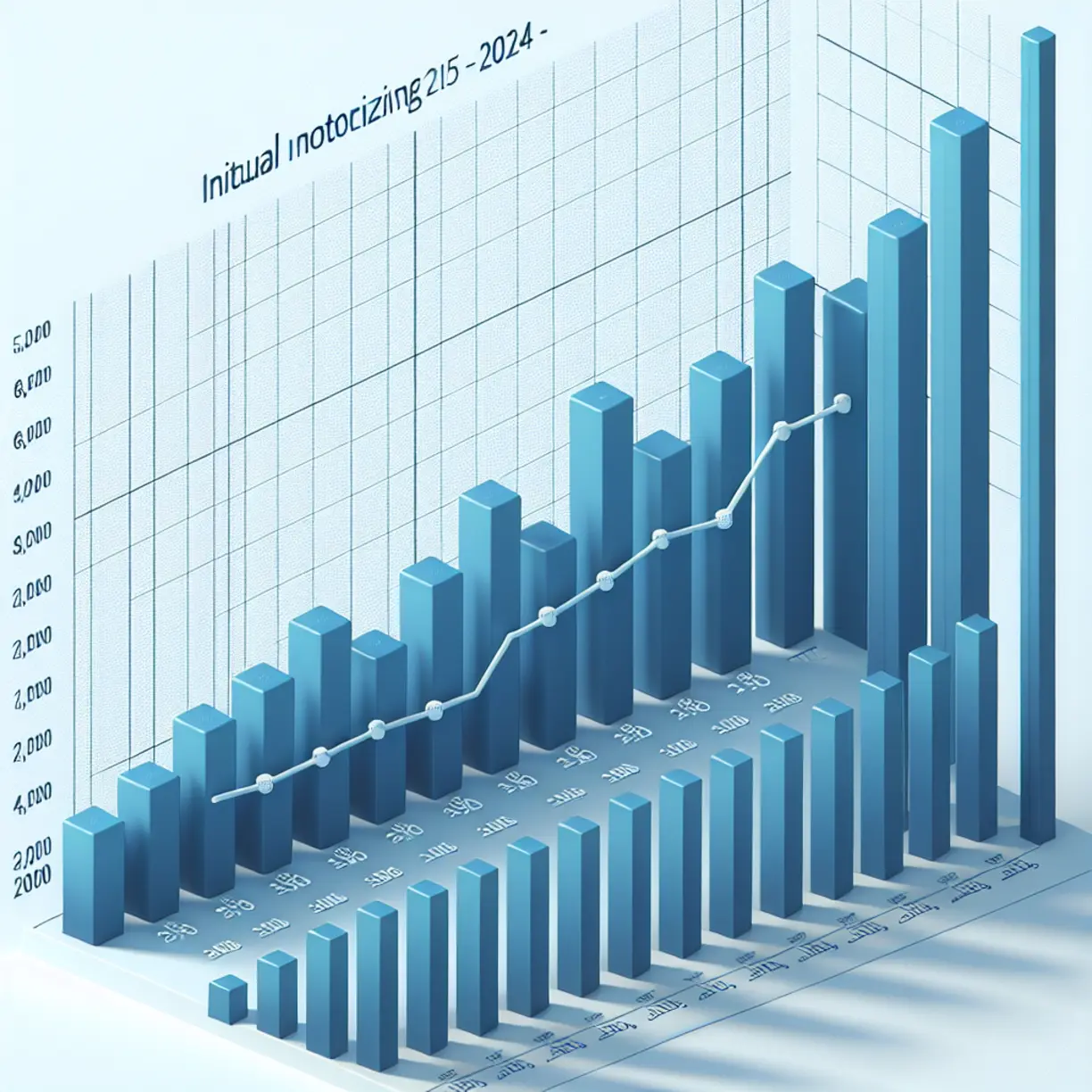 Bowie County property tax initial noticing accounts bar chart 2015 to 2024