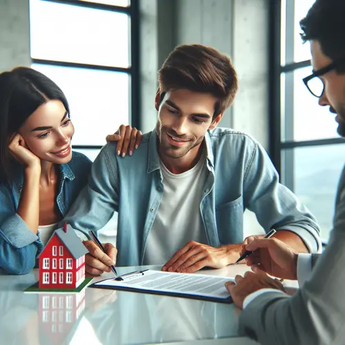 Bowie County homeowners signing property tax protest documents with advisor