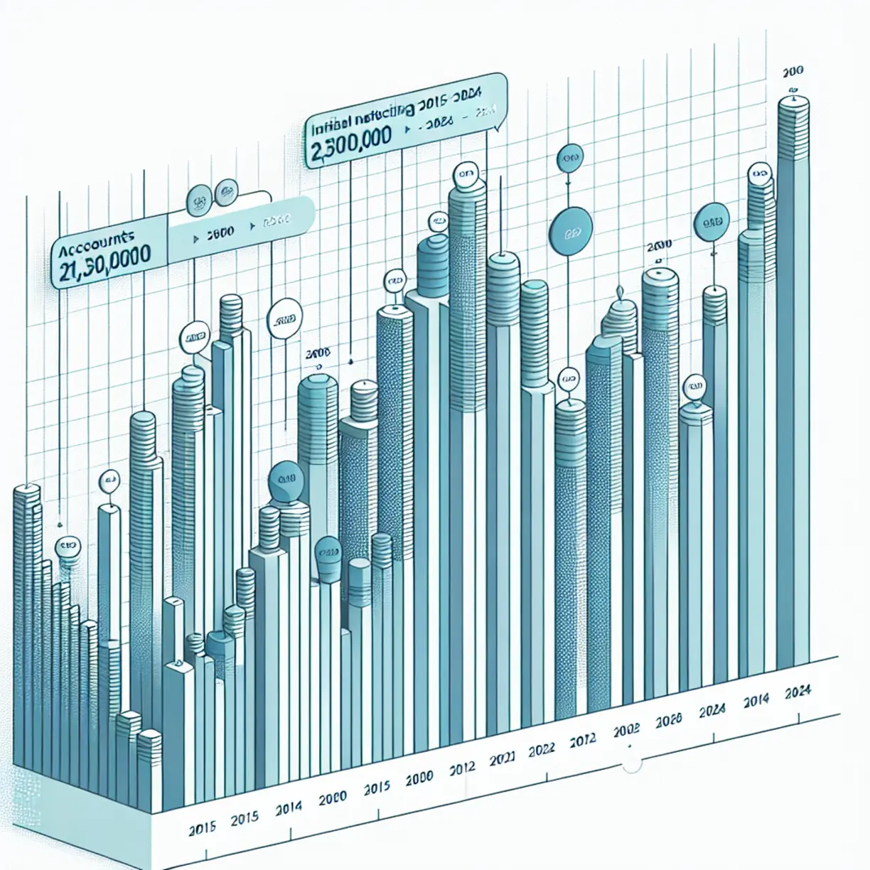 wichita County property tax initial noticing accounts bar chart 2015 to 2024