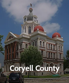 Coryell County Courthouse in Texas with historic architecture, representing property tax protest and appeal services by Tax Cutter in Houston.