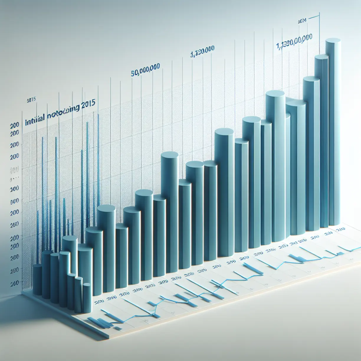 Grayson  County property tax initial noticing accounts bar chart 2015 to 2024