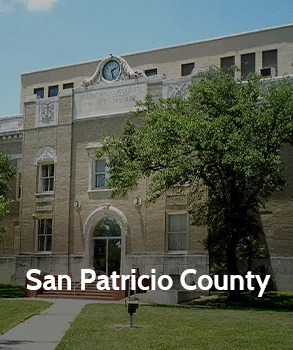 San Patricio County Courthouse in Texas with classic architecture, representing Houston property tax protest and appeal services by Tax Cutter.