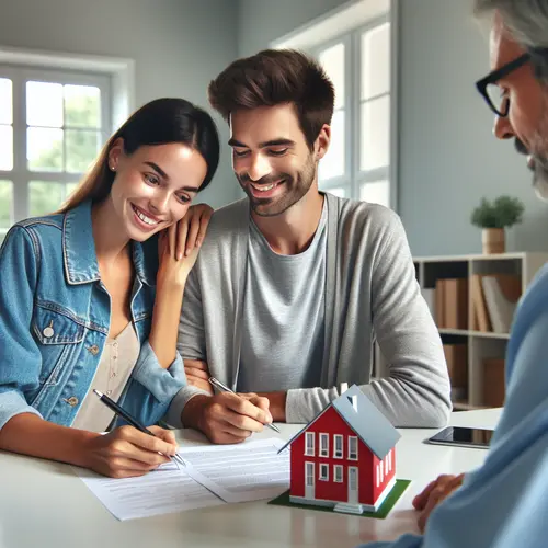 Atascosa County homeowners signing property tax protest documents with advisor