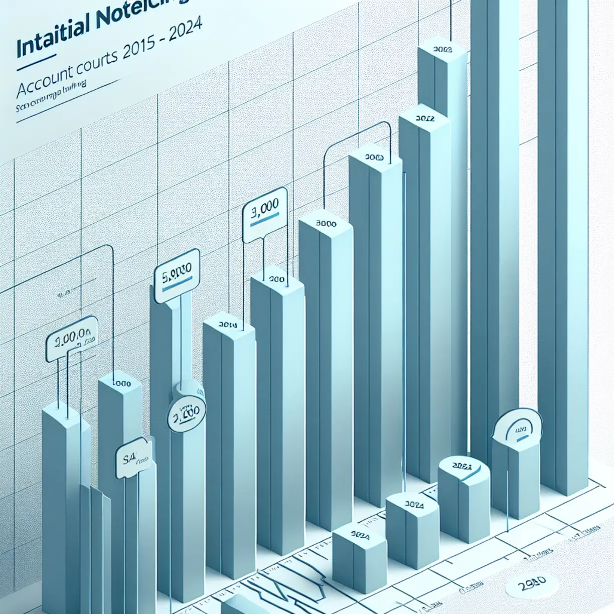 Brown County property tax initial noticing accounts bar chart 2015 to 2024