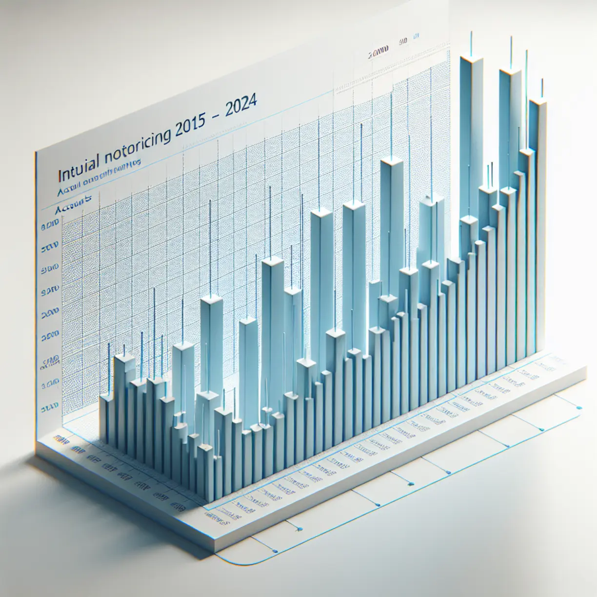 Kendall County property tax initial noticing accounts bar chart 2015 to 2024