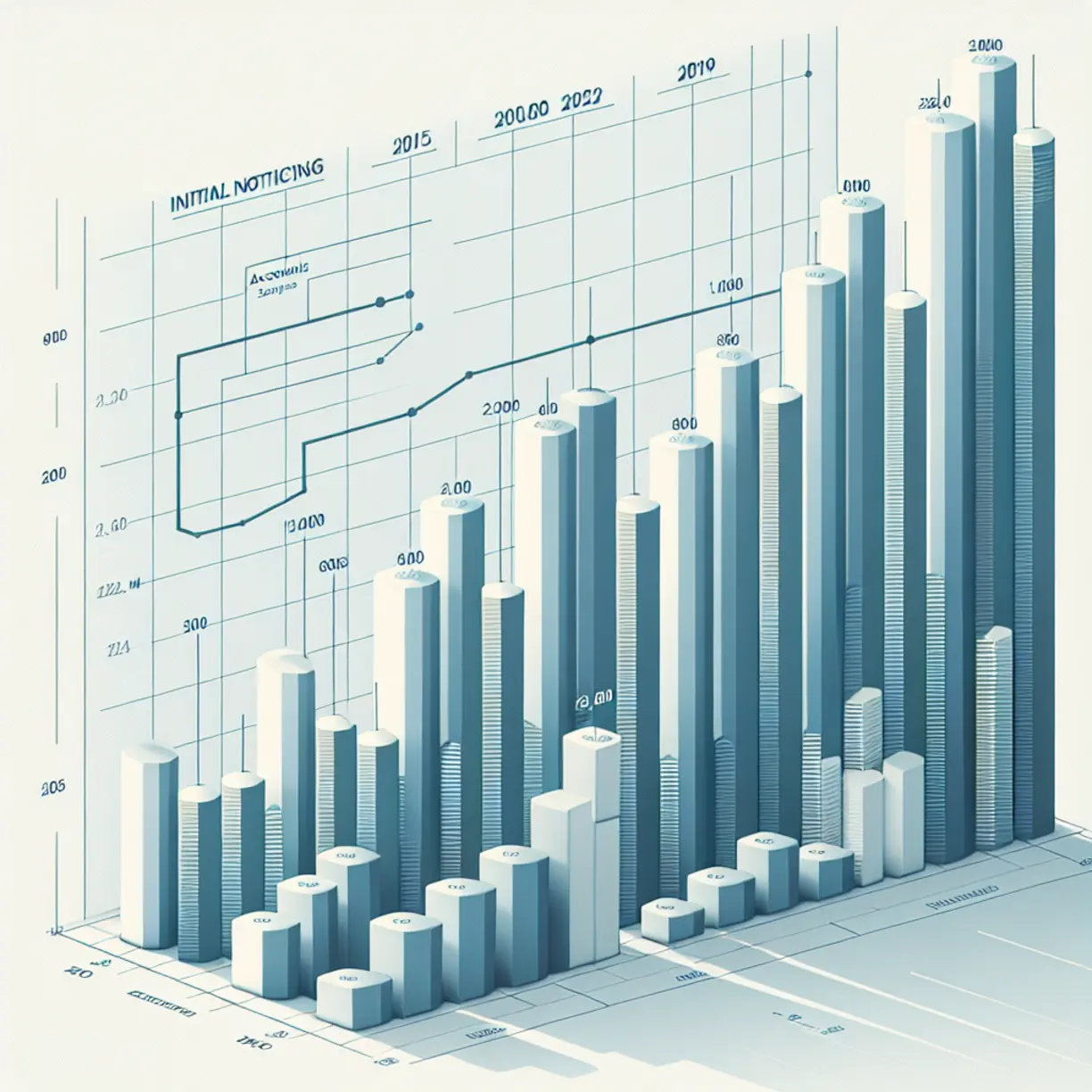 Vel Verde County property tax initial noticing accounts bar chart 2015 to 2024