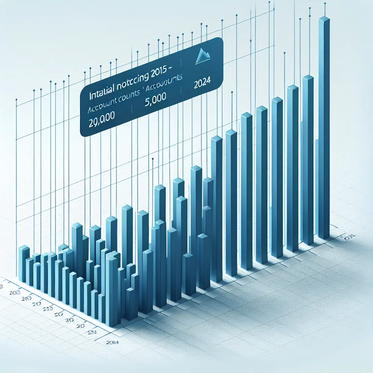 walker County property tax initial noticing accounts bar chart 2015 to 2024