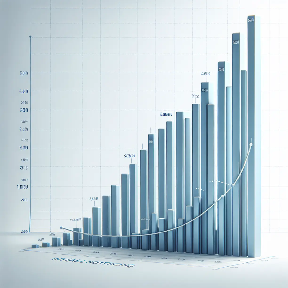 Wharton County property tax initial noticing accounts bar chart 2015 to 2024