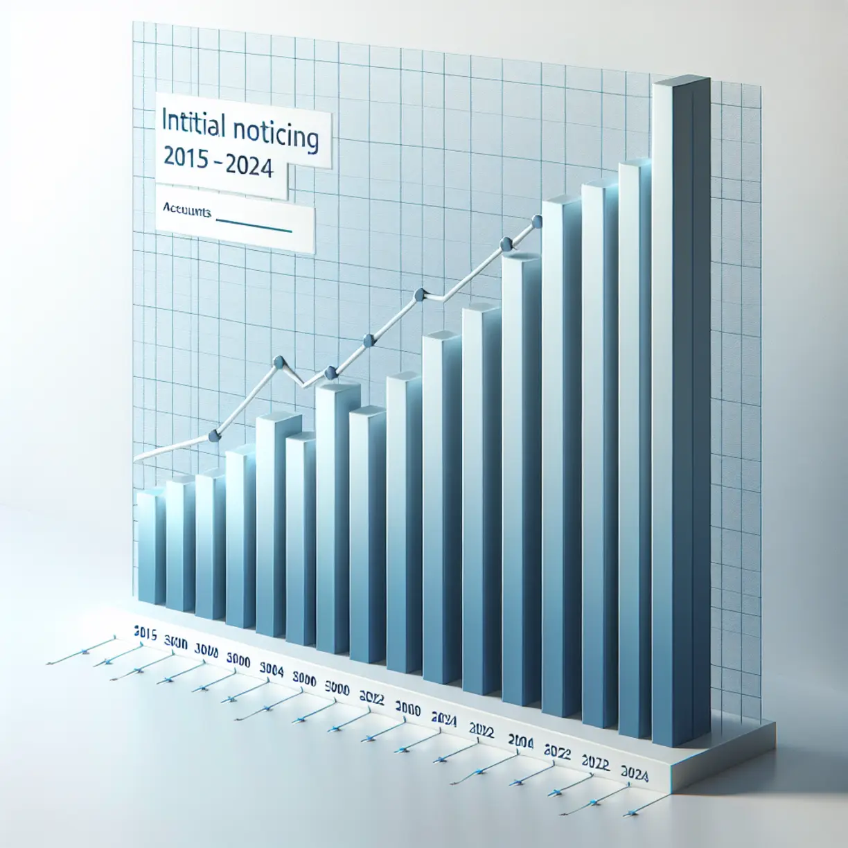 Wilson County property tax initial noticing accounts bar chart 2015 to 2024
