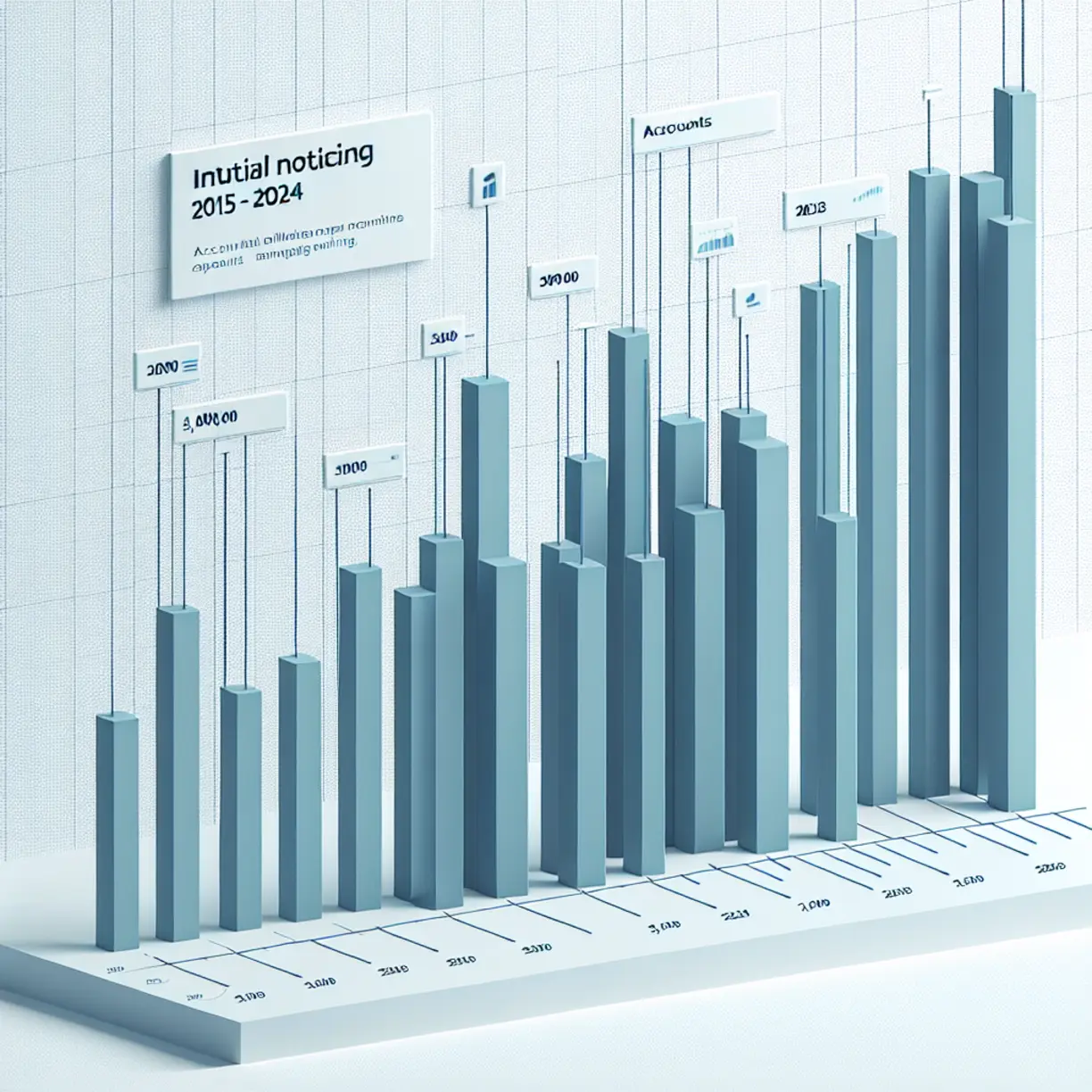 Jim Wells County property tax initial noticing accounts bar chart 2015 to 2024
